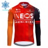 Maglia 2024 INEOS Grenadiers Manica Lunga Winter Invernale Arancia